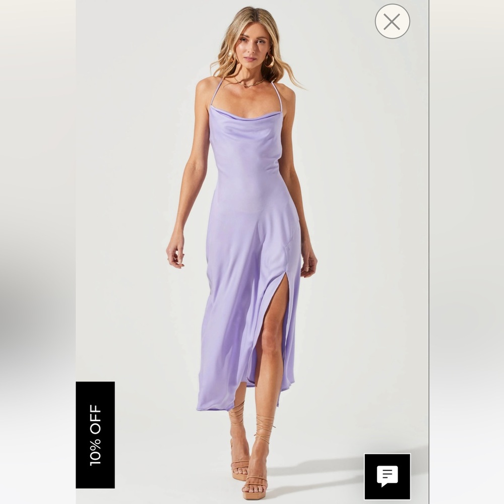 ASTR The Label Purple Gaia Dress Size Large NWT